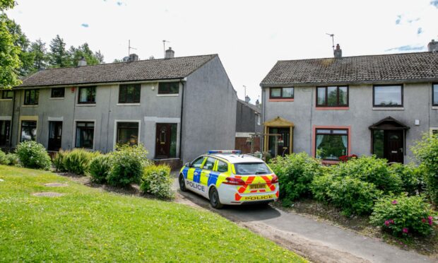 Police at a home