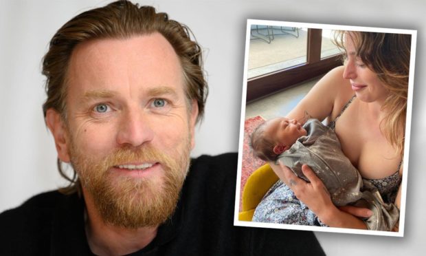 Ewan McGregor, and new baby Laurie.