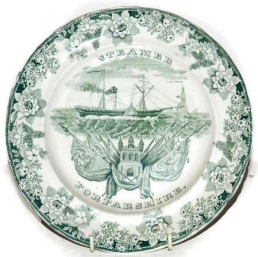 Historic Dundee shipping plate,£1300 (Tennants).