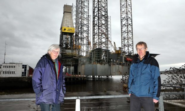 Friends of the Earth Tayside Mary Henderson and Andy Llanwarne.