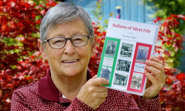 Norma Alari at her home in Cupar with her new book