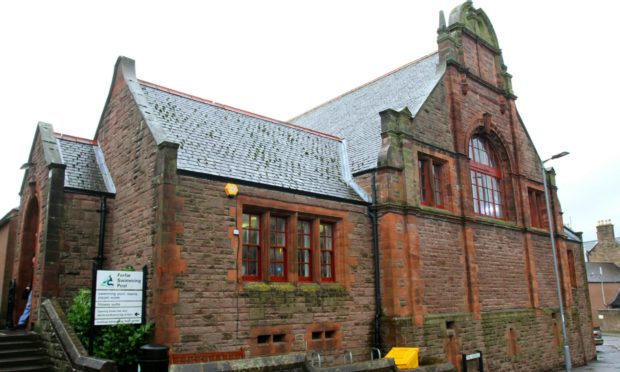 The old Forfar swimming pool at The Vennel.