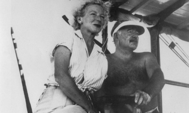 Ernest Hemingway with his fourth wife, Mary Welsh.