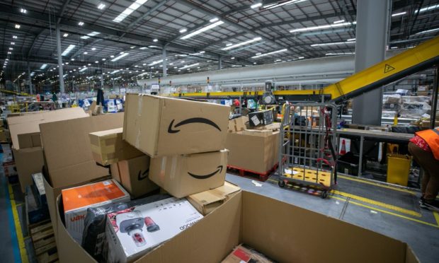 Inside Amazon Warehouse in Dunfermline