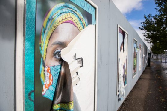 The Black Lives Matter display at Slossor Gardens was damaged