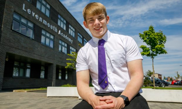 Max Rafferty, 16, took part in a cyber security course aimed at neurodivergent Levenmouth Academy pupils.