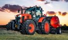 Kubota UK won a silver technical innovation award for their M7003 Premium KVT tractor and BV Series TIM round baler.