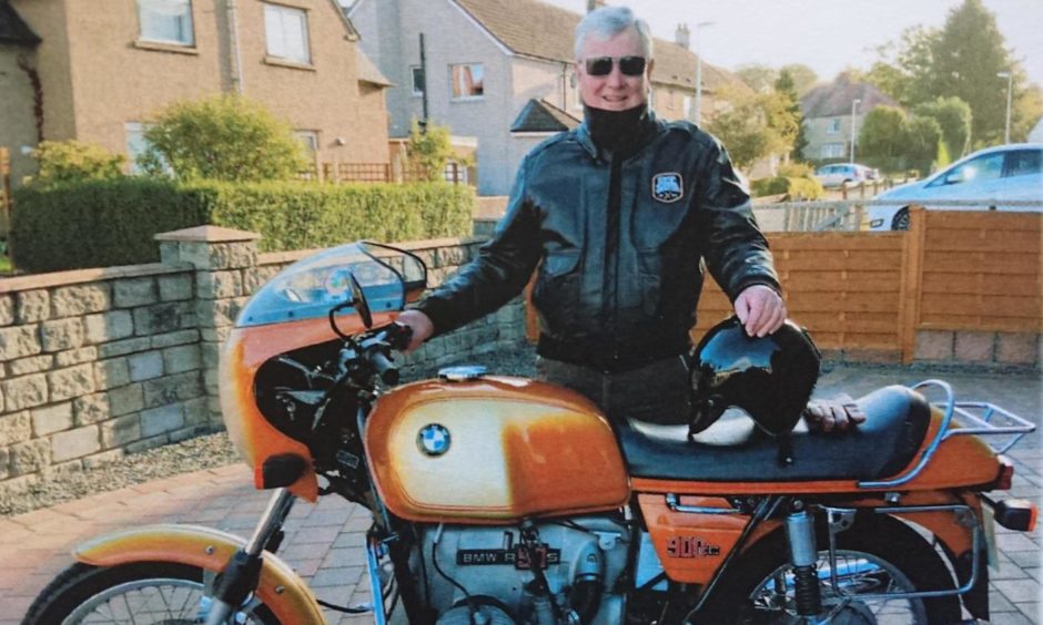 Derek Horne with his BMW R90s.