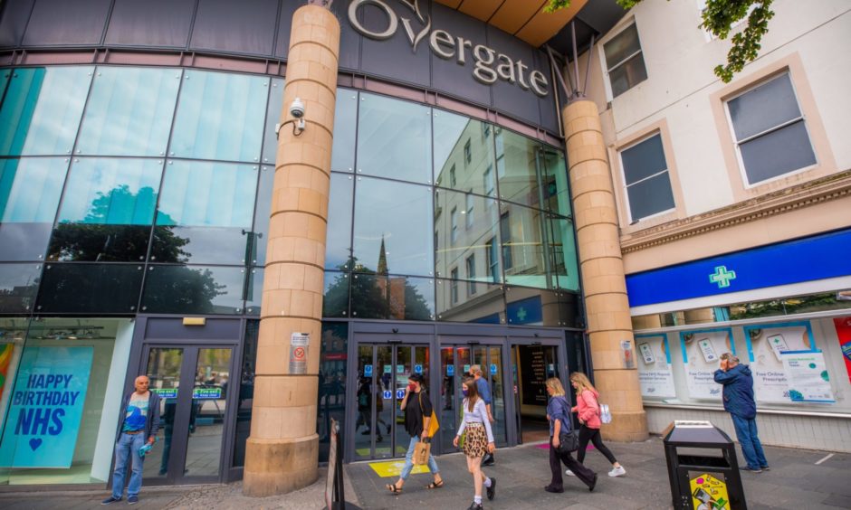 The Overgate Centre, which was evacuated as a precaution after a suspicious package was discovered..