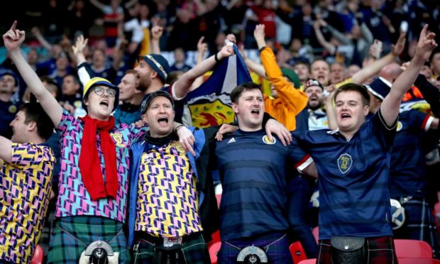 Scotland fans at Wembley.