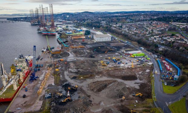 Millions of pounds of work is taking place at the Port of Dundee.