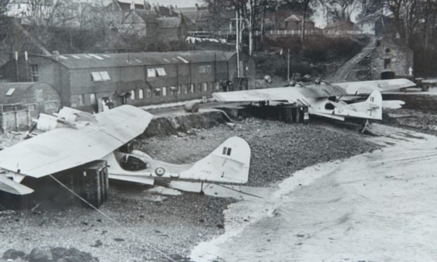 Catalinas at Woodhaven, Wormit, during the Second World War