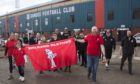 The Walk and Blether group set off from Dundee's home ground - Dens Park.