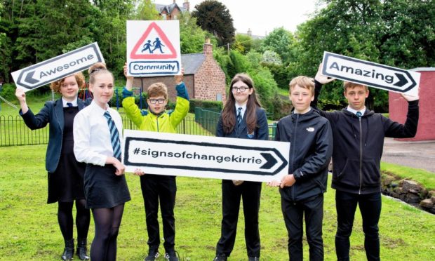 Webster's High School pupils Isla Webb, Skye Ingram, Ronnie Hutchison, Owen Dalziel, Luke Mallinson and Mateusz Stanko.