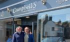 The Hairy Bikers, Si King, left, and Dave Myers, outside Campbells Coffee Shop and Eatery.