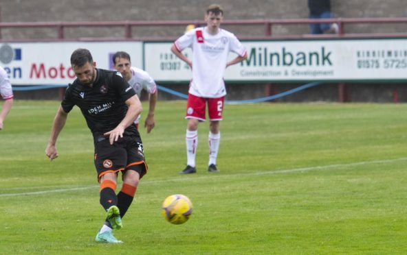 Nicky Clark completes his hat-trick for Dundee United