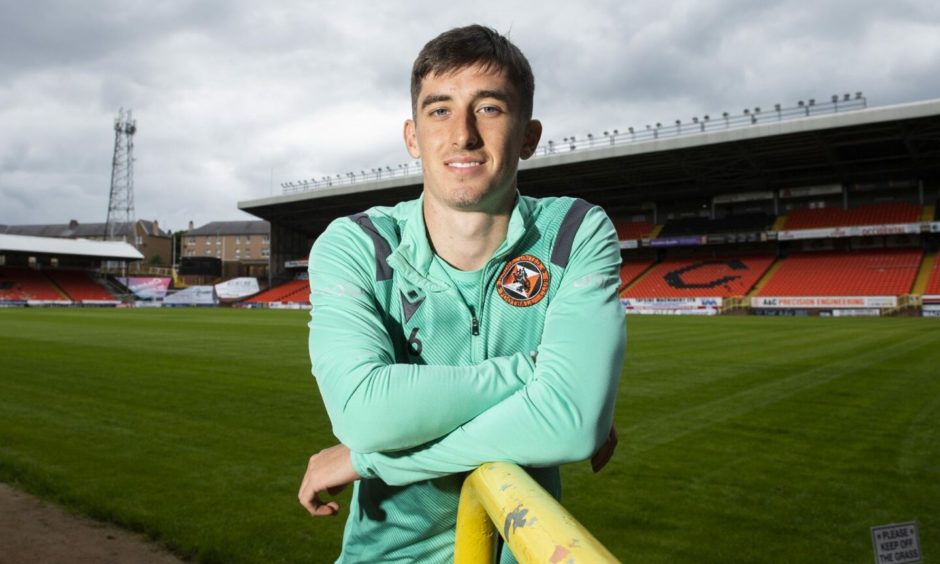 Chris Mochrie, pictured in Dundee United training wear at Tannadice 