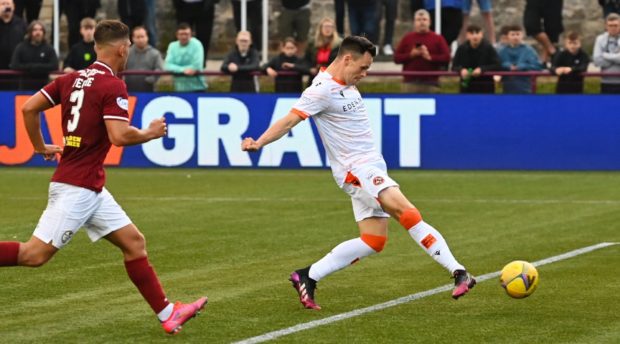 Dundee United hitman Lawrence Shankland starts after scoring the winner in their last match at Kelty Hearts.