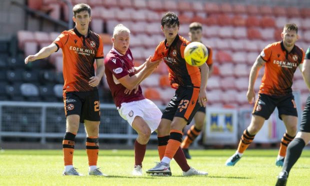 Harrison Clark, who faced Dundee United on Saturday, netted his first goal for the club against St Johnstone