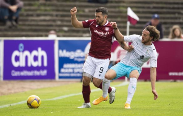 Dale Hilson in action for Arbroath last season.