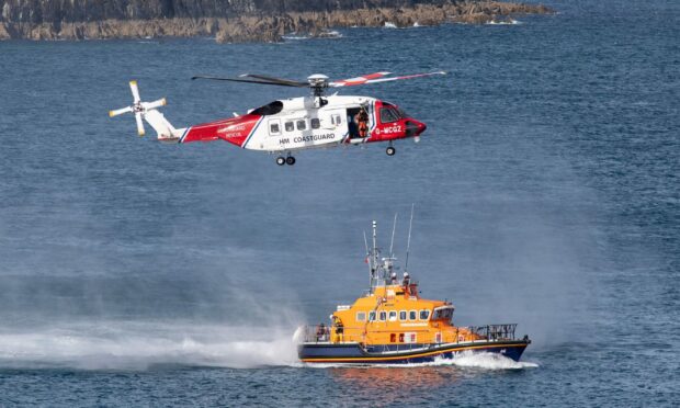 A Coastguard Search and Rescue helicopter and RNLI crew from Kinghorn were among the emergency response at East Wemyss.