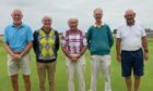 Memorial competition winner Donald Ford (centre) with Carnoustie Dalhousie members John Mitchell, Lindsay Hood, Norman Howie and Frank Swan.