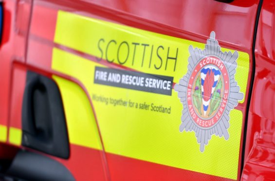 Three fire appliances sent to tackle blaze at a property in Carnoustie on Monday evening.