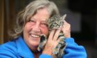 Arbroath Cats Protection officer Laura Robertson and kitten May. Gareth Jennings/DCT Media