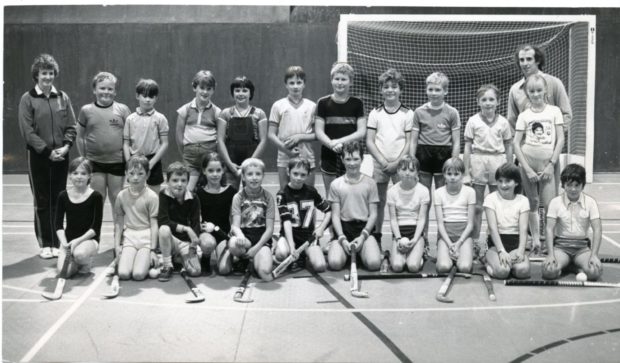 Hockey training at the Dick McTaggart in 1983.