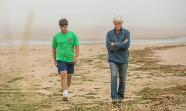 Owen Barron and Andrew Matthews, who helped to rescue six girls at Lunan Bay.