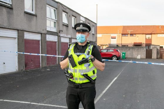 Police sealed off a street in Glenrothes on Monday evening.