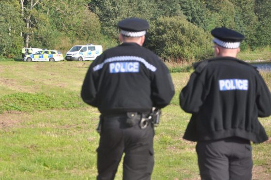 Emergency services on the scene at the River North Esk near Marykirk on August 31 2018.