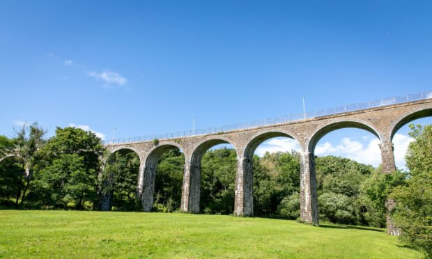 The youngster sped over the Leslie viaduct
