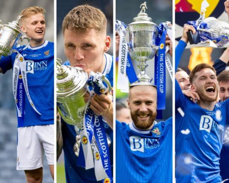 Cup double-winning St Johnstone stars like (L to R) Ali McCann, Jason Kerr, Shaun Rooney and Jamie McCart has attracted transfer interest this summer.