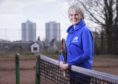 Judy Murray giving children tennis training in Maryhill Park, Glasgow, as part of her work with the Judy Murray Foundation.