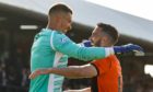Dundee United goalkeeper Benjamin Siegrist and Nicky Clark were the penalty shoot-out heroes.