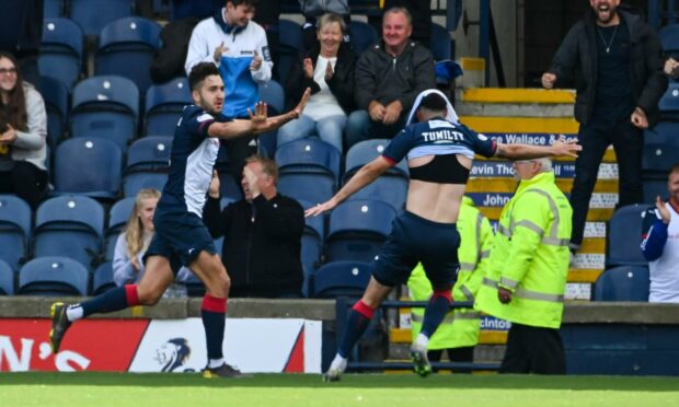 Zanatta celebrates his winner against Aberdeen in the previous round