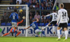 St Johnstone defender Shaun Rooney couldn't prevent the LASK opener as the Perth side crashed out