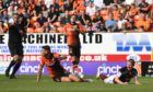Dundee United star Ryan Edwards gave away the penalty after a tackle on Gary Mackay-Steven