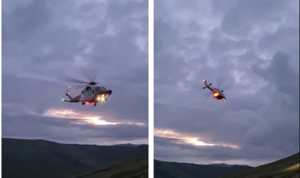 A woman is airlifted from Ben Lawers.