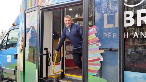 Driver Scott Brown in one of Culture Perth and Kinross' three Mobile Library vans. Picture supplied by Culture Perth and Kinross.