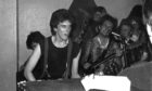 Peter Capaldi with John Rogan, ‘B**stards from Hell’ gig,
February 1978, Glasgow School of Art