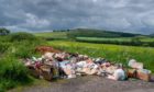 BLIGHT: Waste tipped on farmland near Auchterhouse on the outskirts of Dundee.