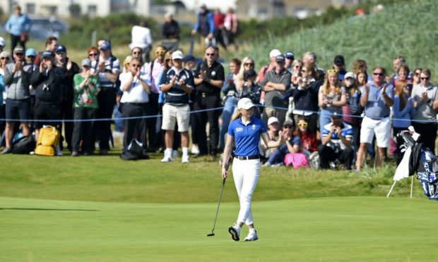 Louise Duncan was the centre of attention at Carnoustie on Sunday.