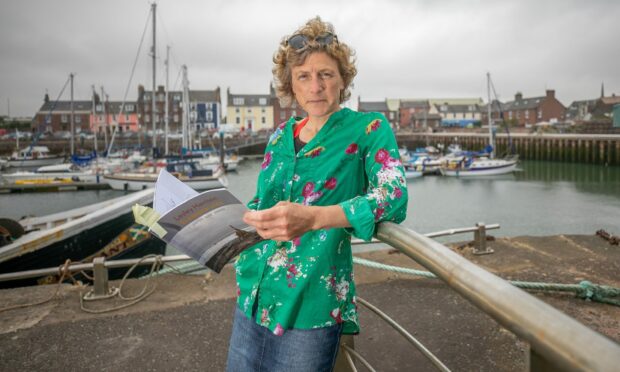 Poet Lesley Harrison has worked with musicians to create Whale Song, which premieres at Arbroath fish market on August 8.