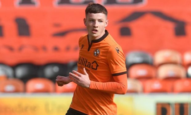 Kerr Smith in action for Dundee United.