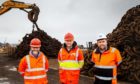 ulian Foley, decommissioning and projects director and Dave Weston, managing director - both John Lawrie Metals, and Captain Tom Hutchison, Montrose Port Authority chief executive.