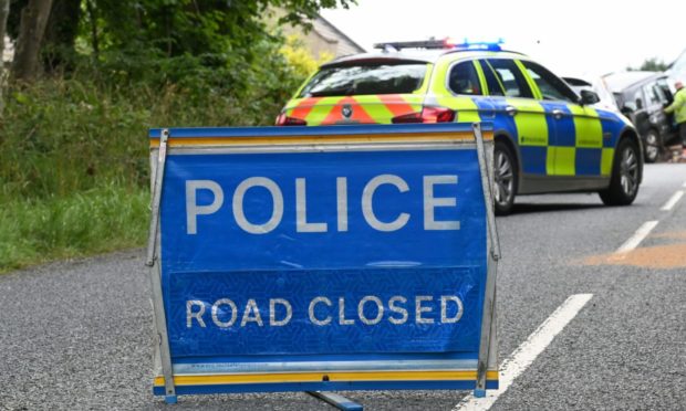 Police have closed the road in both directions after a three-vehicle crash on then A9 near Dunkeld.