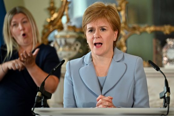 Scotland's First Minister Nicola Sturgeon will give a Covid briefing today