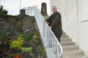 Montrose Society chairman Raymond Sutton at the Mill Road steps.